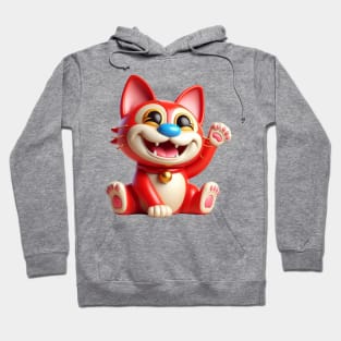 Stimpy Maneki Neko Lucky Cat Hoodie